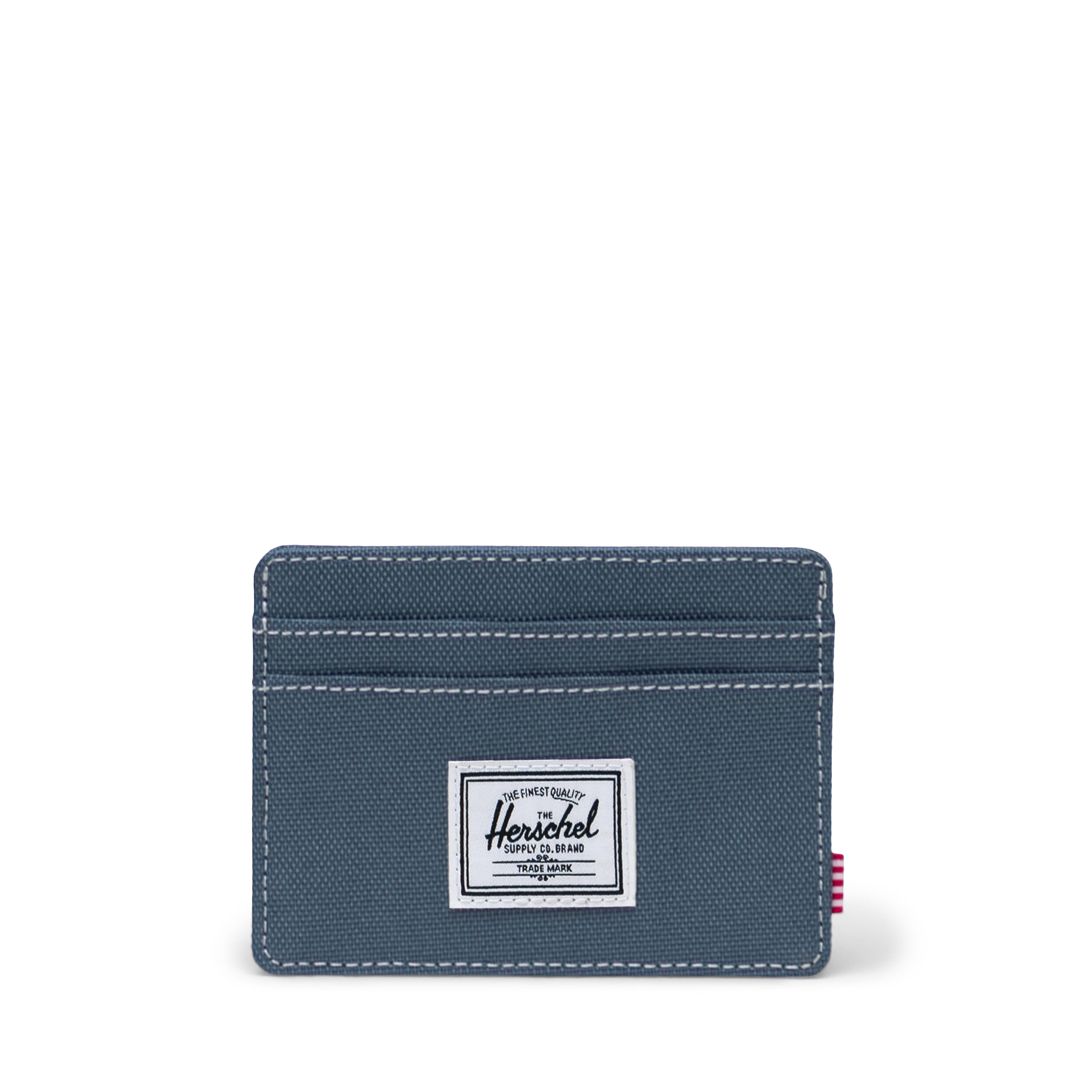 Dikişli Buğulu Mavi Herschel Charlie RFID Korumalı Kartlık